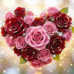 A heart of roses